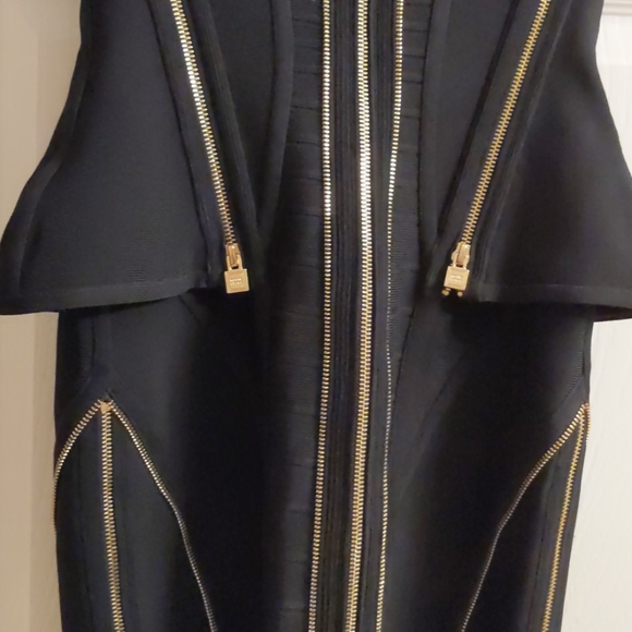 Herve Leger Black Strapless Dress - Picture 7 of 8